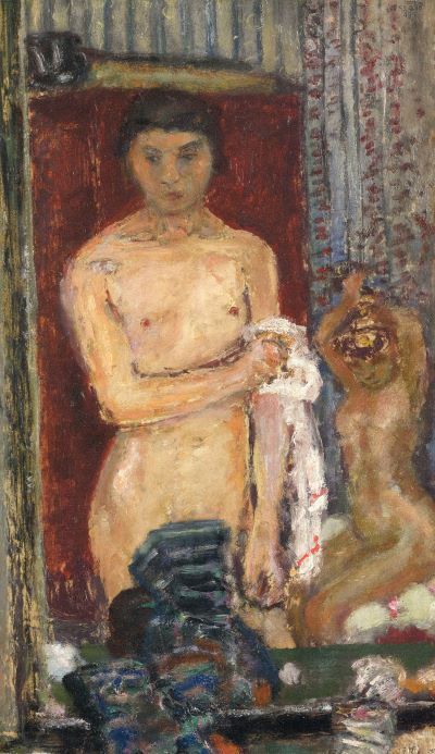 Pierre Bonnard, "Nus se reflétant dans une glace", 1900 - 1901
huile sur panneau (© Musée Bonnard, Le Cannet, 2012 / Yves Inchierman)