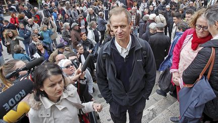 Pierre-Alain Mannoni devant le palais de justice de Nice (Alpes-Maritimes), le 23 novembre 2016. (MAXPPP)