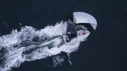 Class 40 en entrainement depuis Le Havre sur la transat Jacques Vabre 2021. (PIERRE BOURAS / PIERRE BOURAS)