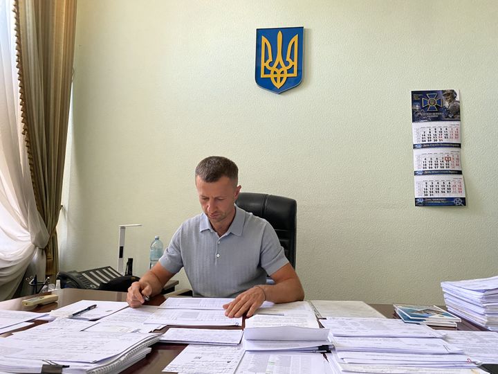 Igor Chub, chief of staff of the prosecutor of the Kharkiv region (Ukraine), September 8, 2023. (RAPHAEL GODET / FRANCEINFO)