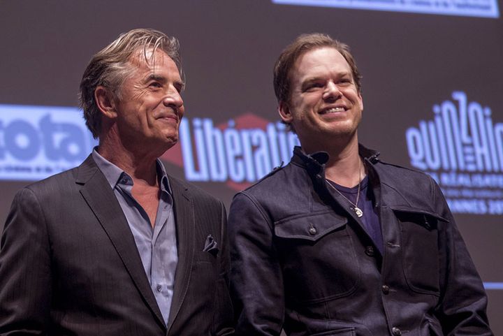 Deux des trois principaux rôles devant le public de la Quinzaine des Réalisateurs : Don Johnson et Michael C. Hall
 (Jean-François Lixon - Culturebox)