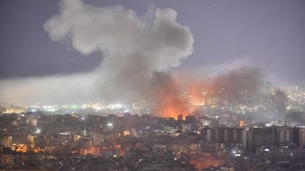 Beyrouth, au Liban, frappée par des missiles iraniens, le 3 octobre 2024. (FADEL ITANI / AFP)