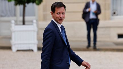 Le député européen François-Xavier Bellamy à l'Elysée, le 1er septembre 2022. (LUDOVIC MARIN / AFP)