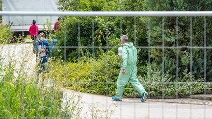 Quelque 480 employés d'une exploitation agricole allemande de Mamming, en Basse-Bavière (Allemagne), ont été placés en quarantaine. (ARMIN WEIGEL / DPA / AFP)