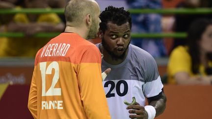 Début de la campagne de qualification pour l'Euro 2018 pour Cedric Sorhaindo, Thierry Omeyer et les Bleus (JAVIER SORIANO / AFP)