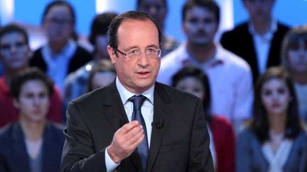  (François Hollande, ici sur Canal +, lors de la campagne présidentielle de 2012 © Maxppp)