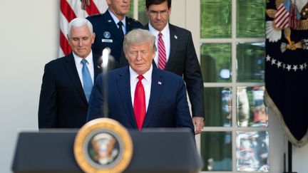 Donald Trump et le vice-président Mike Pence, à la Maison Blanche le 29 août 2019. (SAUL LOEB / AFP)