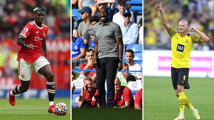 Paul Pogba, Erling Haaland et Patrick Vieira ont connu des retours à la compétition contrastés. (AFP)