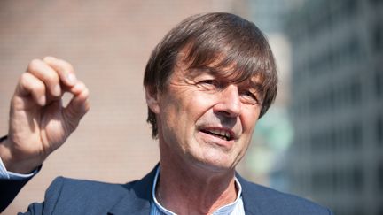 Nicolas Hulot à Montréal (Canada), le 16 septembre 2017. (ALICE CHICHE / AFP)