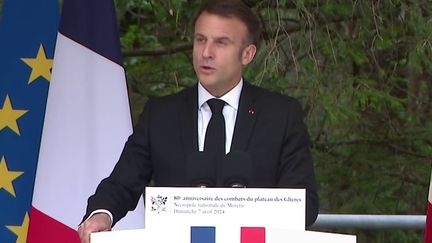 Le président a donné le coup d'envoi des commémorations du 80ème anniversaire de la Libération de la France, dimanche 7 avril. Il a livré un hommage aux résistants dans les Alpes et s'est rendu à la maison d'Izieu (Ain), où des enfants ont été raflés. (franceinfo)