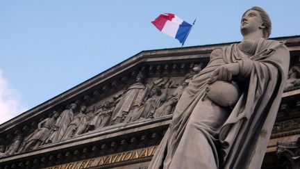 Le Palais-Bourbon, o&ugrave; si&egrave;ge l'Assembl&eacute;e nationale, &agrave; Paris. (JOEL SAGET / AFP)