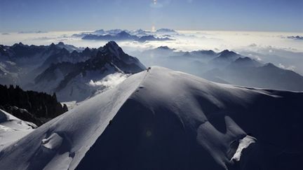 Le Mont-Blanc est un des sites où vous pouvez trouver une "cache" (AFP Philippe Desmazes)