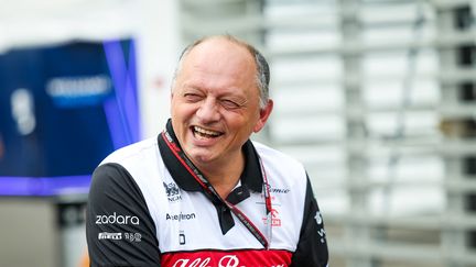 Frédéric Vasseur durant le Grand Prix du Mexique, le 28 octobre 2022. (FLORENT GOODEN / AFP)