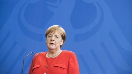 La chancelière allemande Angela Merkel à Berlin (Allemagne), le 5 juillet 2018. (EMMANUELE CONTINI / NURPHOTO / AFP)