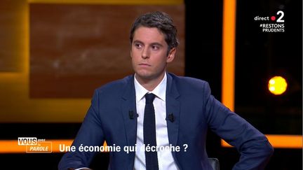 Gabriel Attal, porte-parole du gouvernement, 26 novembre 2020 (CAPTURE D’ÉCRAN "VOUS AVEZ LA PAROLE" / FRANCE 2)