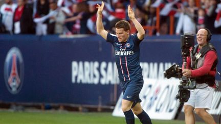 Kevin Gameiro (Lorient) a été appelé pour la première fois de sa carrière en équipe de France. (BERTRAND LANGLOIS / AFP)