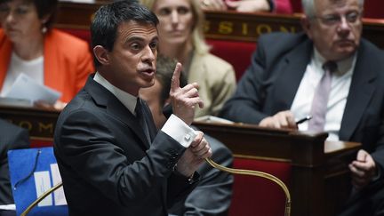 Le Premier ministre, Manuel Valls, lors de la s&eacute;ance de questions au gouvernement &agrave; l'Assembl&eacute;e nationale, mardi 9 juin 2015. (DOMINIQUE FAGET / AFP)