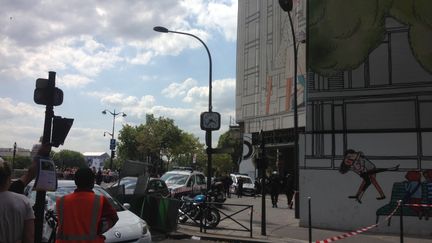 Le chantier de La Samaritaine évacué mercredi 18 juillet.&nbsp; (Ludovic Pauchant/RADIOFRANCE)