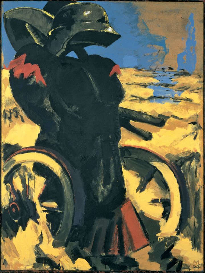 Markus Lüpertz, "Scharz Rot Gold I - dithyrambisch" (Noir rouge or I, dithyrambique), 1974
