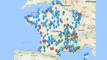 Les restaurants étoilés du guide Michelin 2017. (GOOGLE MAPS)