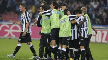 Les joueurs de l'Udinese heureux