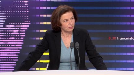 Florence Parly, ministre des armées, le 18 février 2022 sur franceinfo. (FRANCEINFO / RADIO FRANCE)