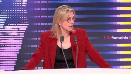 Agnès Pannier-Runacher, ministre de la Transition énergétique était l'invitée du "8h30&nbsp;franceinfo", mercredi 19 octobre 2022. (FRANCEINFO / RADIOFRANCE)