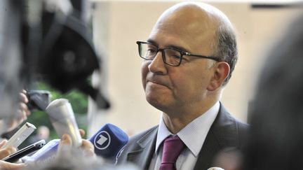 Pierre Moscovici, ministre de l'Economie, &agrave; Bruxelles (Belgique), le 21 juin 2012. (GEORGES GOBET / AFP)