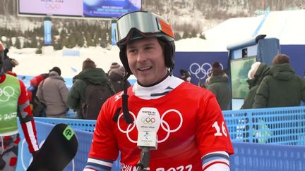 Merlin Surget s'était classé à la 17e place du concours de snowboard cross aux Jeux de Pyeongchang, en 2018. (FRANCETVSPORT)