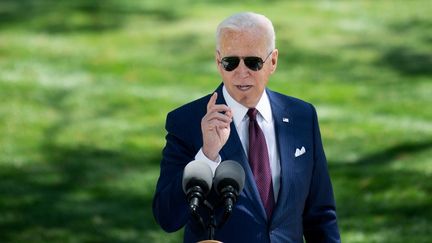 Joe Biden, le 27 avril 2021, à Washington. (BRENDAN SMIALOWSKI / AFP)