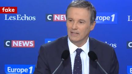 Nicolas Dupont-Aignan, invité d'Europe 1 le 4 férvier 2018 (RADIO FRANCE / CAPTURE D'ECRAN)