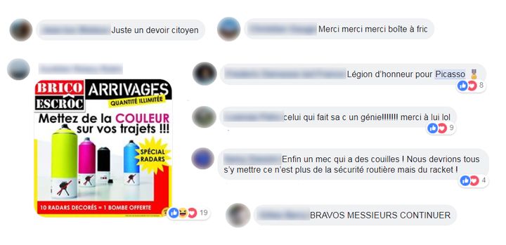 Des commentaires sur Facebook. (FACEBOOK)