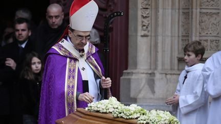 Le cardinal Barbarin, le 26 janvier 2018, à Lyon.&nbsp; (JEFF PACHOUD / AFP)