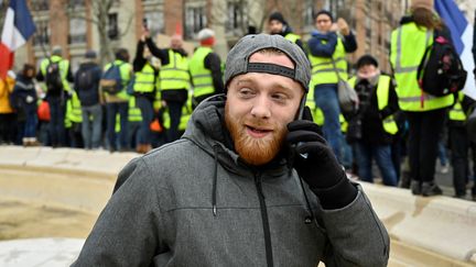 Maxime Nicolle, le 2 février 2019 à Paris. (MUSTAFA YALCIN / ANADOLU AGENCY / AFP)