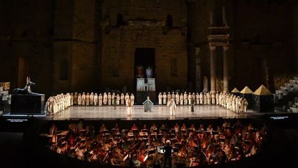 Les Chorégie d'Orange 2017 : "Aida" de Verdi
 (BERTRAND LANGLOIS / AFP)