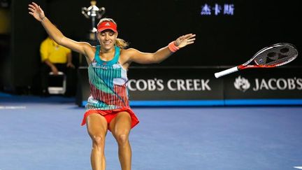 &nbsp; (La joie d'Angelique Kerber après sa victoire © REUTERS / Issei Kato)