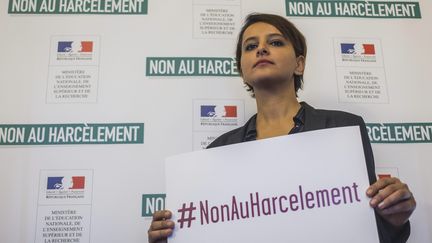 La ministre de l'Education, Najat Vallaud-Belkacem, à Paris, le 29 octobre 2015. (AURELIEN MORISSARD / MAXPPP)