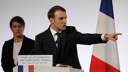 Le président de la République, Emmanuel Macron, le 25 novembre 2017 à l'Elysée. (LUDOVIC MARIN / AFP)