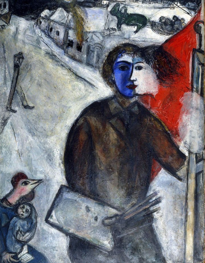 &quot;Entre chien et loup&quot; de Marc Chagall - huile sur papier marouflé sur toile - 1938-1943
 (ADAGP, Paris 2012)