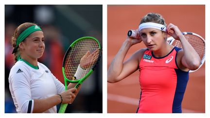 Les deux joueuses Jelena Ostapenko et Timea Bacsinszky