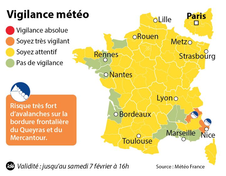 &nbsp; (Avalanches : risque très fort sur la bordure frontalière du Queyras et du Mercantour  © Idé)