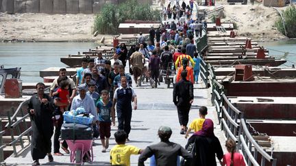 &nbsp; (22 avril 2015 : plus de 90.000 irakiens ont fui Ramadi pour se réfugier à Bagdad © MaxPPP)