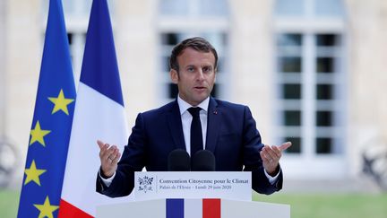 Emmanuel Macron à l'Élysée le 29 juin 2020.&nbsp; (CHRISTIAN HARTMANN / POOL / REUTERS POOL)