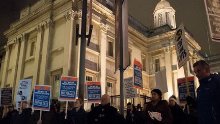 Des personnaels de la National Gallery manifestent devant le musée le lundi 19 janvier 2015
 (Jay Shaw Baker / NurPhoto)