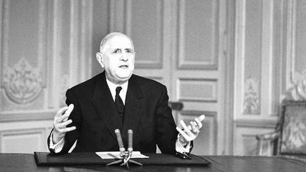 Le président de la République, le Général de Gaulle présente ses voeux. (KEYSTONE-FRANCE / GAMMA-KEYSTONE)