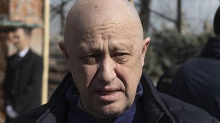 Evguéni Prigojine, le patron du groupe paramilitaire russe Wagner, à Moscou, le 8 avril 2023. (AP)