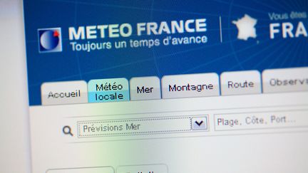 Capture d'écran du site internet de Météo France. (PHILIPPE TURPIN / MAXPPP)