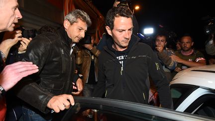 J&eacute;r&ocirc;me Kerviel, l'ex-trader de la Soci&eacute;t&eacute; g&eacute;n&eacute;rale, interpell&eacute; le 18 mai 2014 &agrave; Menton (Alpes-Maritimes). (ANNE-CHRISTINE POUJOULAT / AFP)