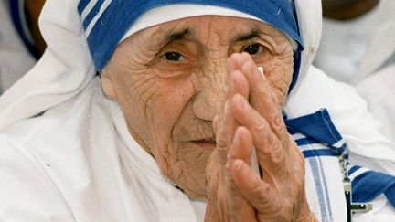 Mère Teresa, le 15 mai 1997 à New Delhi (Inde).&nbsp; (RAVEENDRAN / AFP)