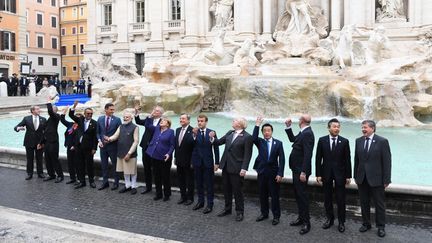 Les dirigeants des pays du G20, le 31 octobre 2021 à Rome (Italie). (PAVEL BEDNYAKOV / SPUTNIK / AFP)